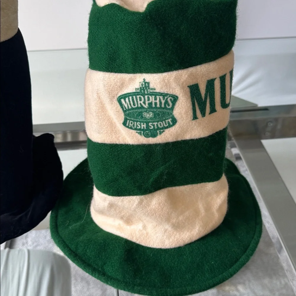 Guinness Black and Cream High Top Novelty Hat/ Murphy’s Green Striped Unisex